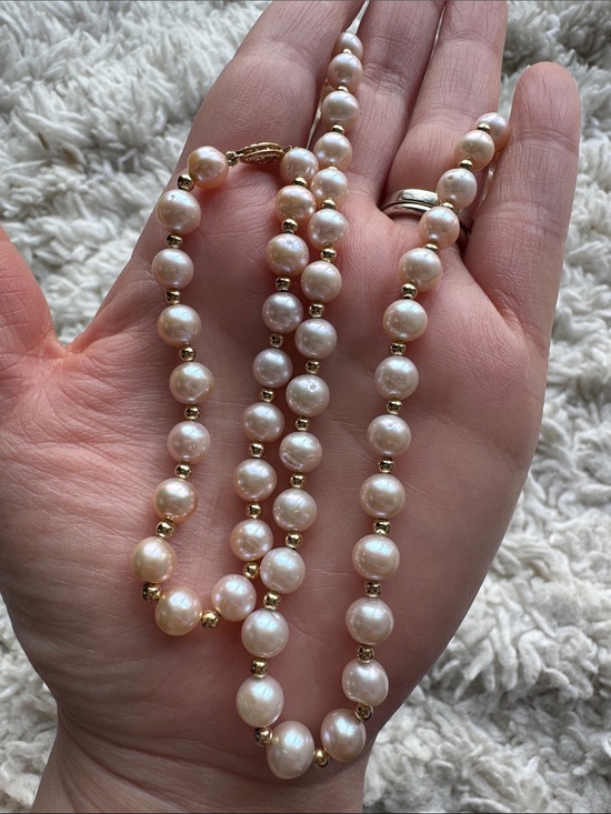 Jewelry - 14k‎ Pearl Necklace and Bracelet Set